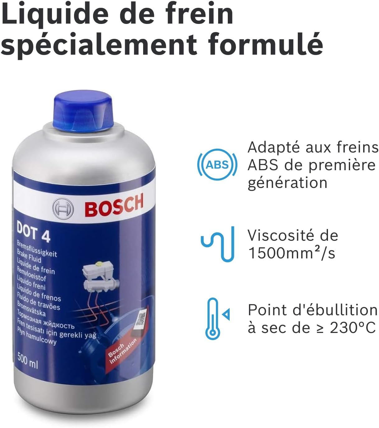 Liquide de freine DOT 4 BOSCH 500ML